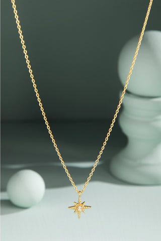 18k Gold Plated Starburst Necklace