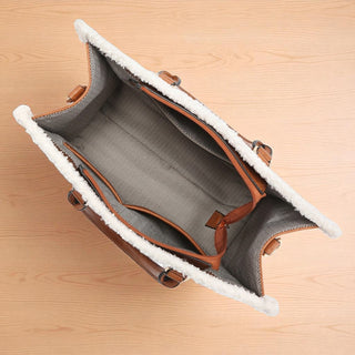Bevin Sherpa Trim Tote - Grey