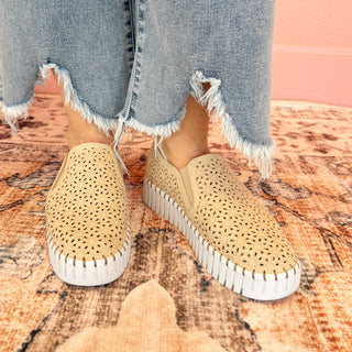 Nicole Laser Slip On -Tan