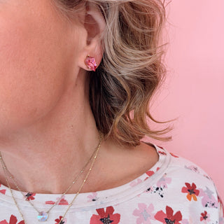 Precious Mauve Stud Earrings