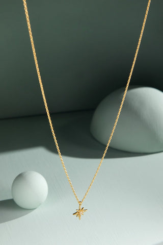18k Gold Plated Starburst Necklace