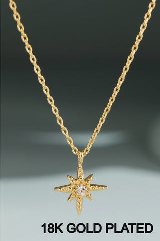 18k Gold Plated Starburst Necklace