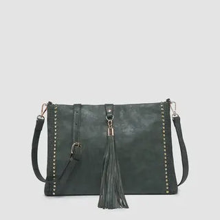 Marie Crossbody w/ Grommet Details - Hunter Green