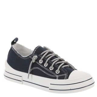 Aman Navy Blue Sneakers with Sparkle Laces