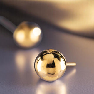 18k Gold Filled Medium Ball Stud Earrings