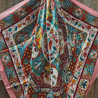 Pink Multi Pattern Wild Rag Scarf