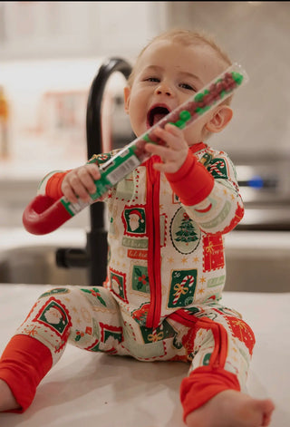 Letters To Santa Bamboo Zip Pajamas