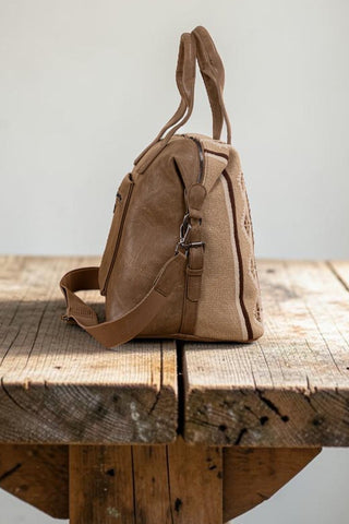 Wrangler Southwestern Print Duffle Bag- Khaki