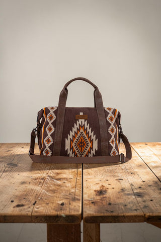 Wrangler Southwestern Print Duffle Bag -  Coffee