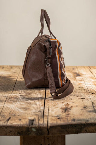 Wrangler Southwestern Print Duffle Bag -  Coffee