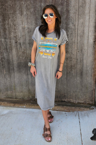 Aztec Roam Mineral Graphic Dress