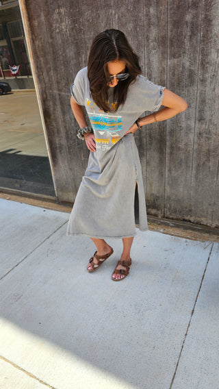 Aztec Roam Mineral Graphic Dress