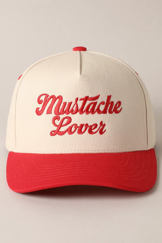 Mustache Lover Trucker Hat - Red