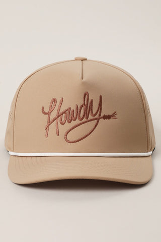 Howdy Embroidered Trucker Hat