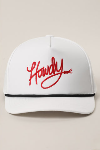 Howdy Embroidered Trucker Hat