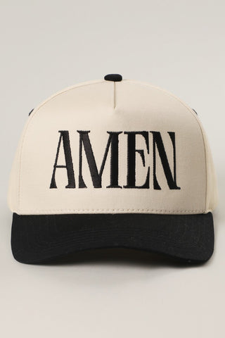 Amen Embroidery Trucker Hat - Black
