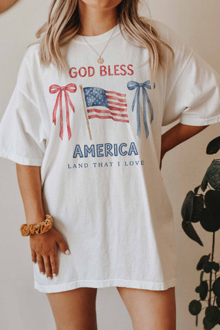 God Bless America Oversized Graphic Tee