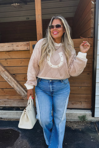 Classy Cowgirl Horseshoe Sweater