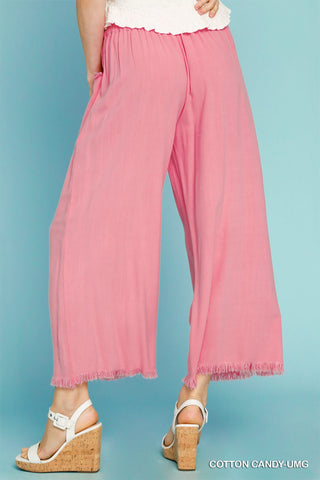 Little Lady Frayed Linen Pants