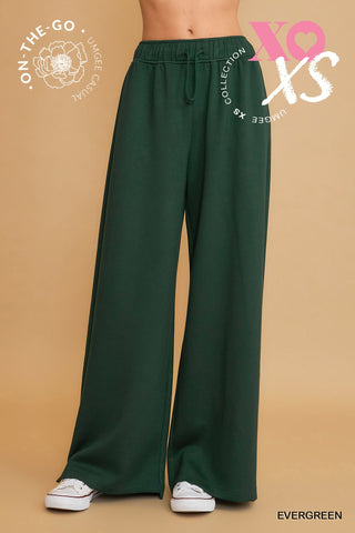 Luxe Knit Pull-On Pants - Black