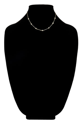 Fresh Pearl & Bar Half Station Necklace