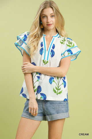 Blue Blossom Top