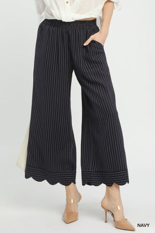 Susie Scalloped Hem Pants