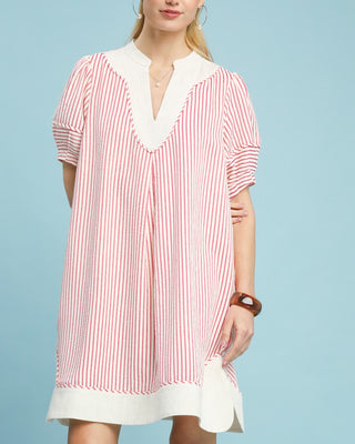 Pinstripe Shift Dress