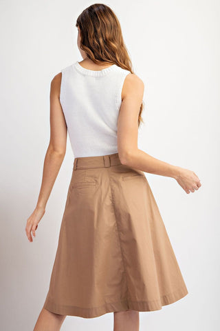 A-Line Midi Skirt