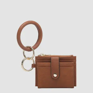 Sammie Mini Snap Wallet w/ Ring - Brown