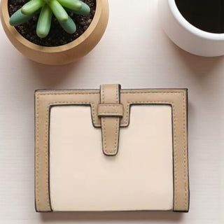 Bessie Canvas Wallet - Beige/Parchment