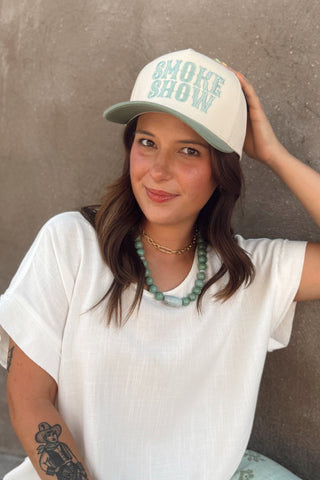Smoke Show Trucker Hat - Sage
