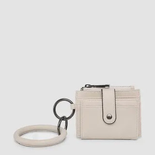 Sammie Mini Snap Wallet w/ Ring - Bone