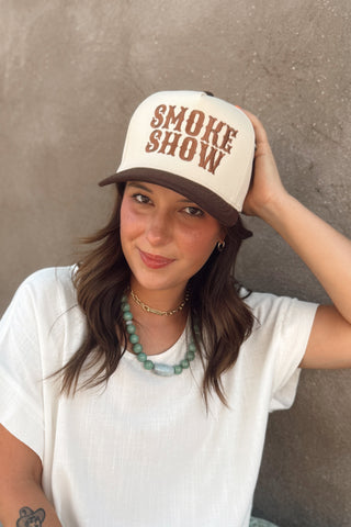 Smoke Show Trucker Hat - Brown
