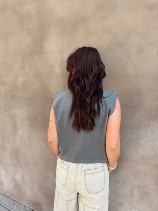 Keep On Walkin Cowboy Boxy Muscle Tee