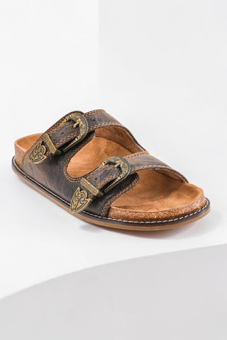 Atta Girl Sandals - Espresso Crinkle