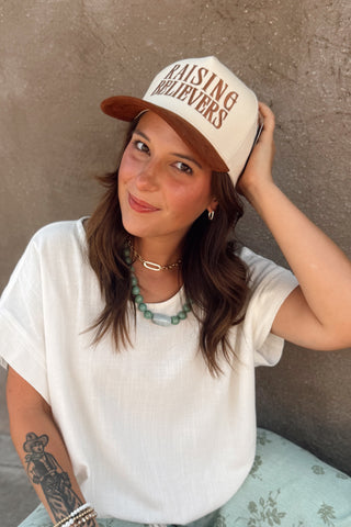Raising Believers Suede Trucker Hat