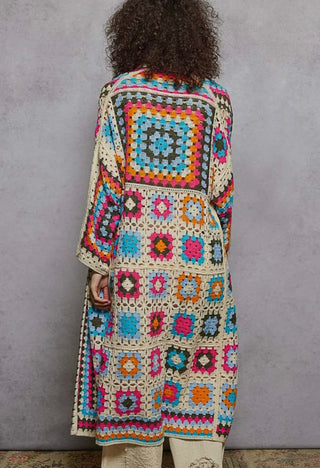 Long Sleeve Crochet Cardigan Duster