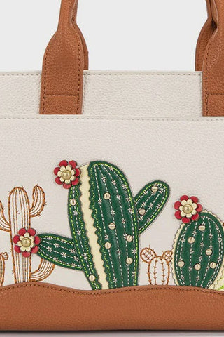 Cactus Embellished Crossbody Bag
