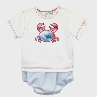 Crab Applique Diaper Set