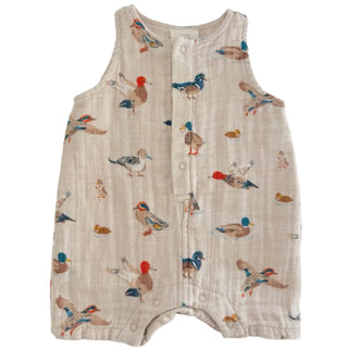 Retro Ducks Muslin Romper