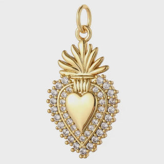 Gold Sacred Heart Charm