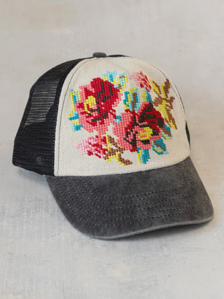 Needlepoint Trucker Hat