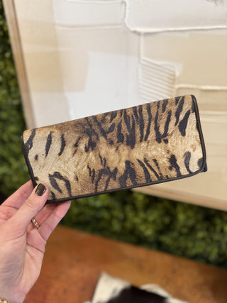 Animal Print/Dark brown wallet