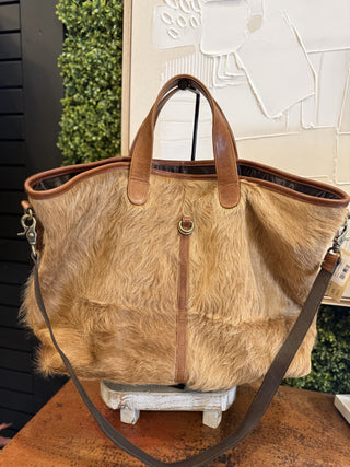 X-Large golden camel travel tote