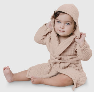 Muslin Bath Robe - Blush