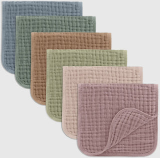 Muslin Burp Cloths 6-Pack