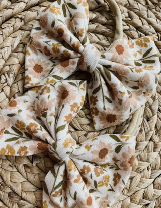 Floral Garden Baby Bow Headband