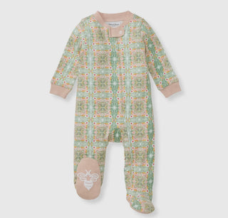 Floral Tile Sleep & Play Footie