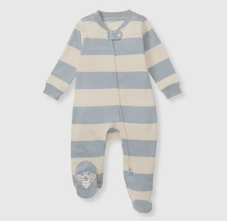 Rugby Stripe Sleep & Play Footie
